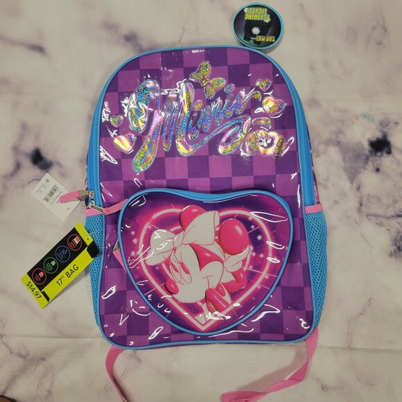 Disney Minnie Mouse Heart Light Up Backpack - Picture 1 of 4